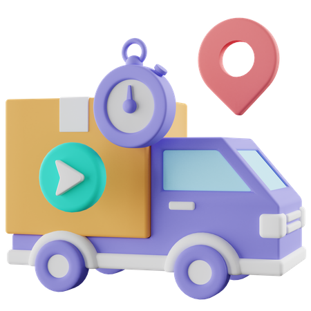 Delivery Truck  3D Illustration