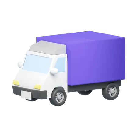 3 D Rendering Of Delivery Truck Icon Isolated 3D Illustration