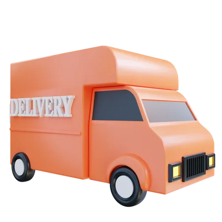 3 D Illustration Delivery Truck 3D Icon