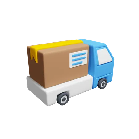 Delivery Truck With Package Download This Item Now 3D Icon