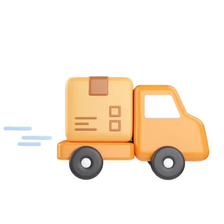 3 D Online Express Delivery Service Concept Fast Response Delivery By Car Courier Pickup Delivery Online Shipping Services 3 D Illustration 3D Icon