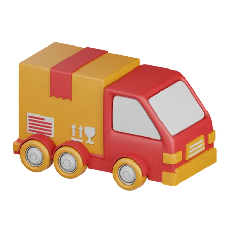 3 D Rendering Delivery Truck Isolated Useful For Ecommerce Business Retail Store Online Delivery And Marketplace Design Element 3D Icon