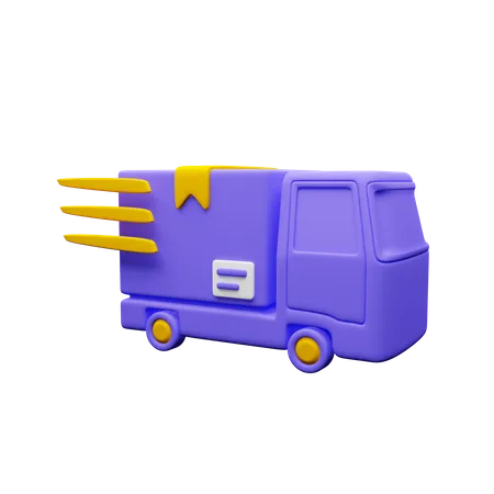 Delivery Truck With Package Download This Item Now 3D Icon