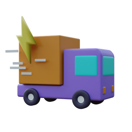 Delivery Truck Fast  3D Icon