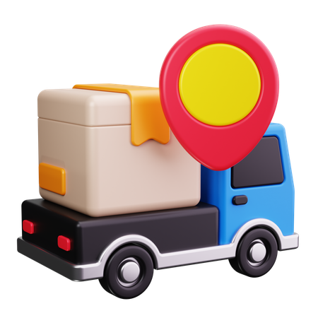 Delivery Truck Location  3D Icon