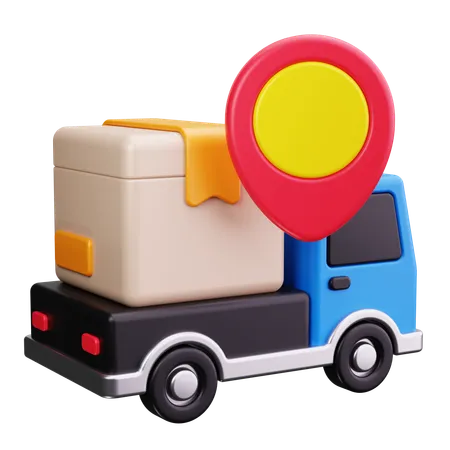 Delivery Truck Location  3D Icon