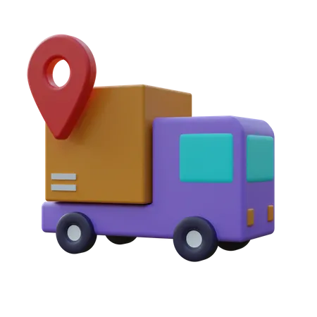 Delivery Truck Location  3D Icon