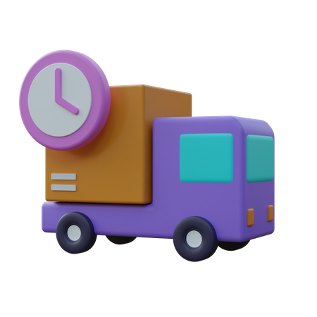 Delivery Truck Time  3D Icon