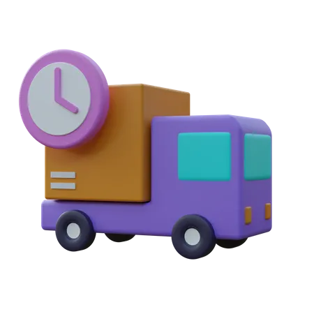 Delivery Truck Time  3D Icon