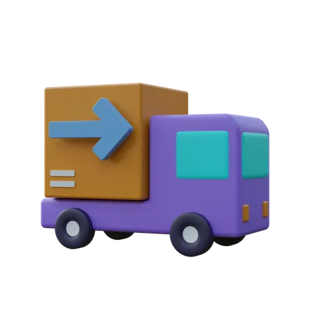 Delivery Truck Way  3D Icon