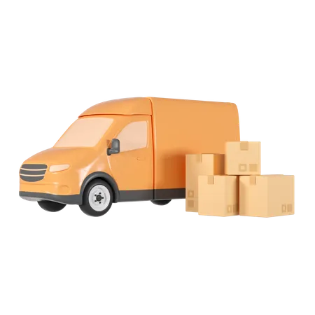 Delivery Van  3D Illustration