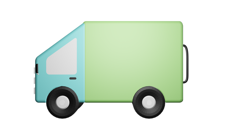 Delivery Van  3D Illustration