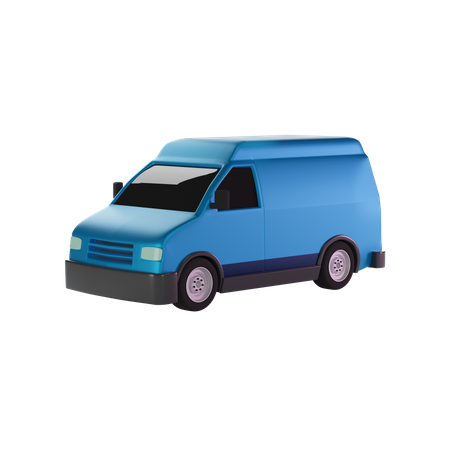 Delivery Van 3D Illustration