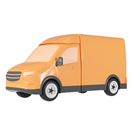 Delivery Van 3D Illustration