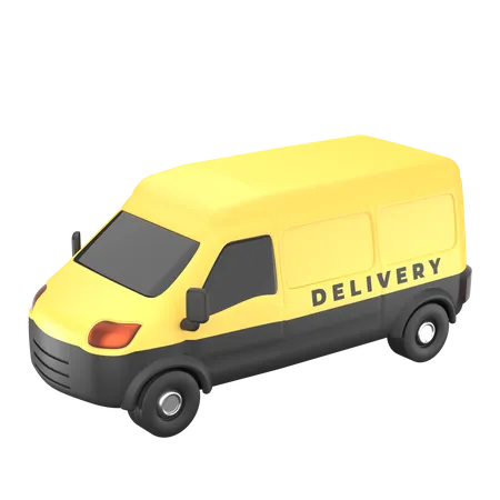Delivery Van 3D Icon