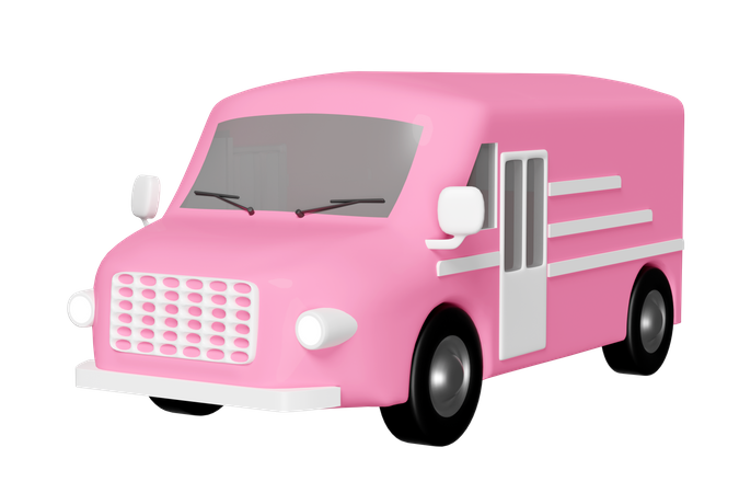 Delivery Van  3D Illustration
