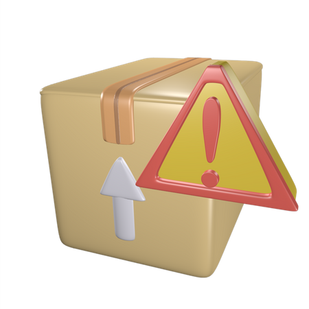 Delivery warning 3D Illustration