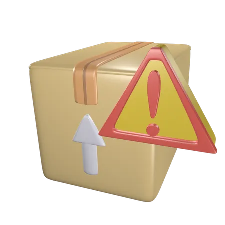 Delivery warning  3D Illustration