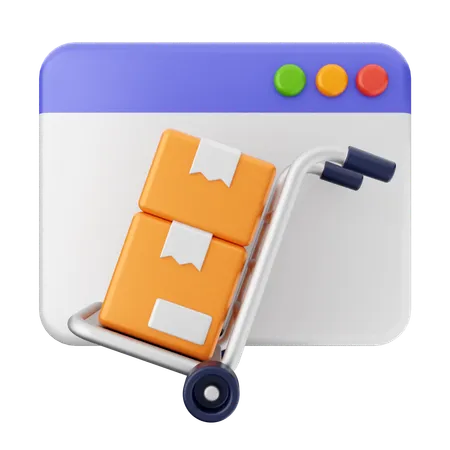 Delivery Website  3D Icon