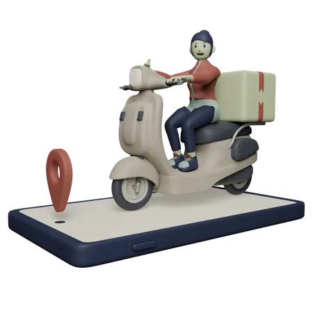 Delivery woman  3D Illustration