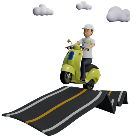 Deliveryman going to deliver parcel  3D Illustration