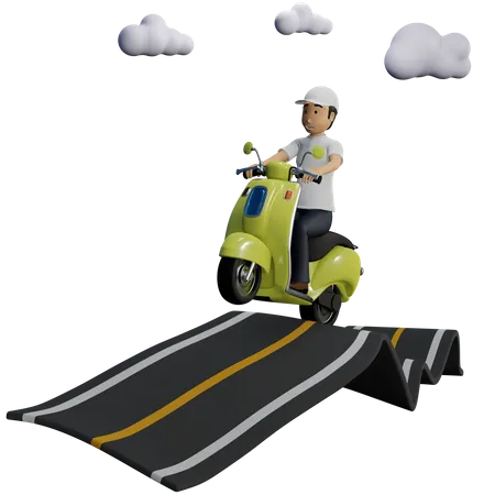 Deliveryman going to deliver parcel  3D Illustration