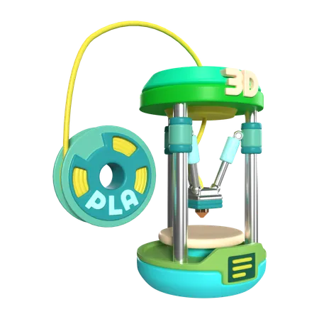 Delta 3 D Printer  3D Icon