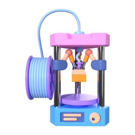 This Is Delta 3 D Printer 3 D Render Illustration Icon It Comes As A High Resolution PNG File Isolated On A Transparent Background The Available 3 D Model File Formats Include BLEND OBJ FBX And GLTF 3D Icon