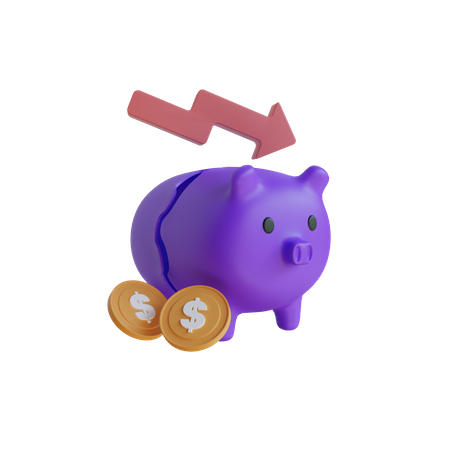 Demaged Piggy  3D Icon