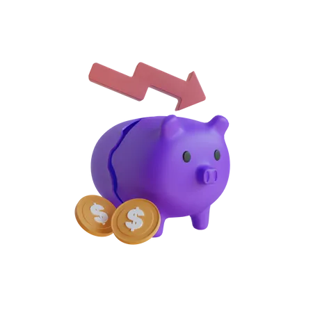 Cochon endommagé  3D Icon