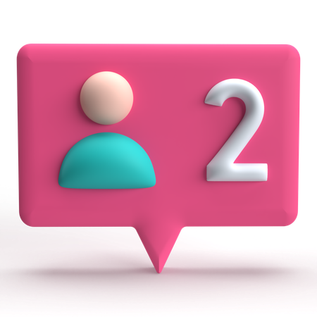 Demande d'ami  3D Icon