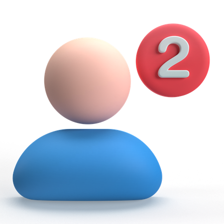 Demande d'ami  3D Icon