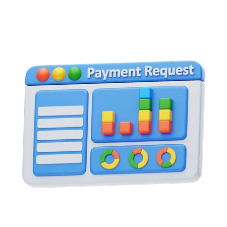 Demande de paiement  3D Icon