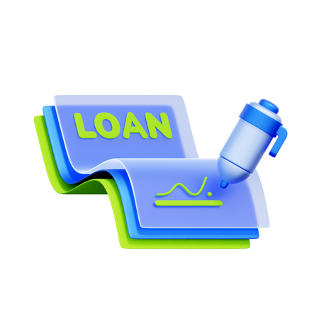 Demande de prêt  3D Icon