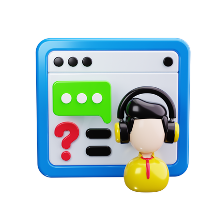 Demande de service  3D Icon