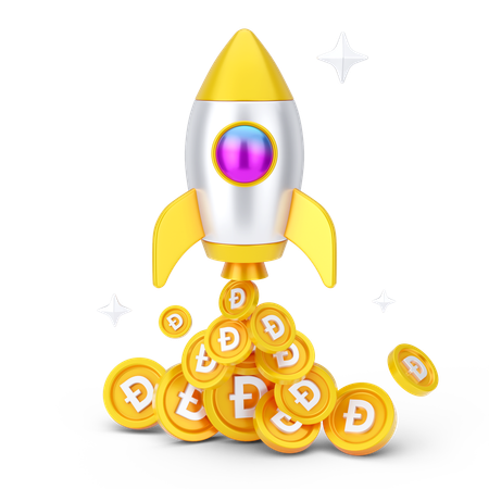 Démarrage dogecoin  3D Icon