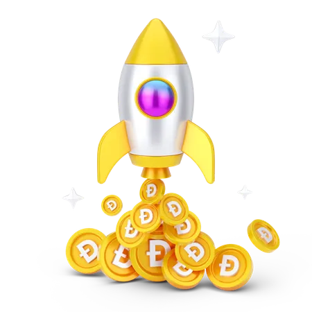 Démarrage dogecoin  3D Icon