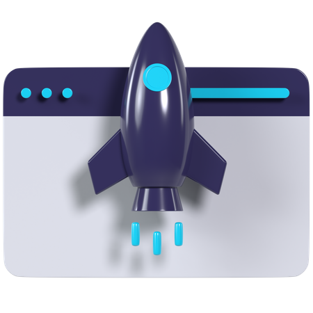 Démarrage en ligne  3D Icon