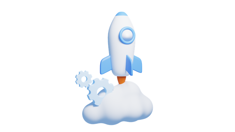 Démarrage en ligne  3D Icon