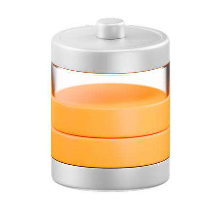 Demi batterie  3D Icon