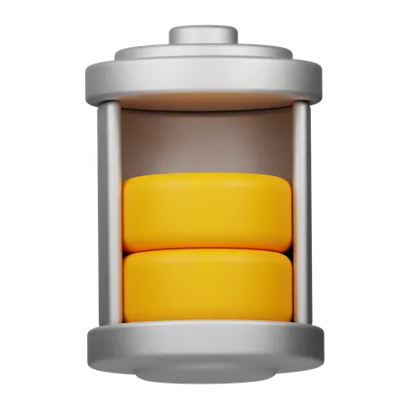 Demi batterie  3D Icon