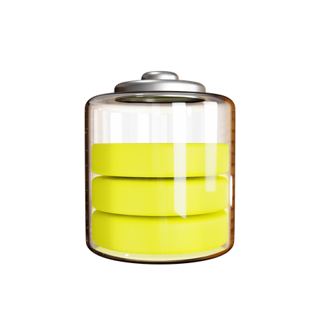 Demi batterie  3D Icon