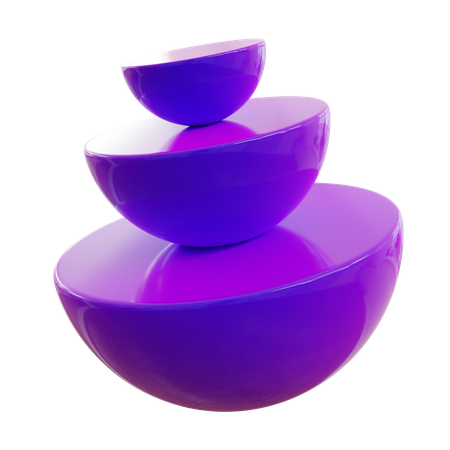 Demi-ballon  3D Icon