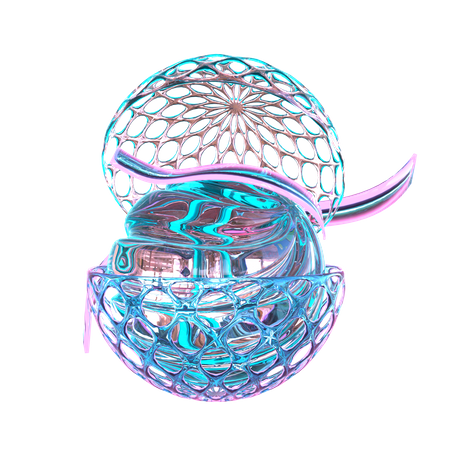 Forme holographique demi-boule  3D Icon