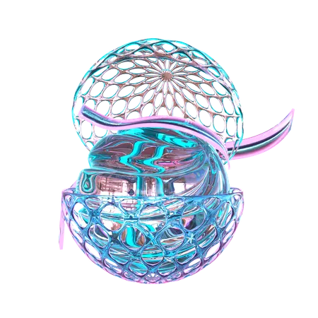 Forme holographique demi-boule  3D Icon