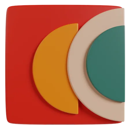 Demi cercle  3D Icon