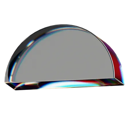 Forme abstraite en demi-cercle  3D Icon