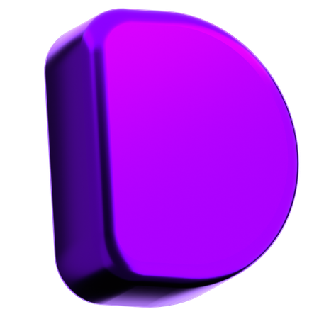 Forme abstraite en demi-cercle  3D Icon