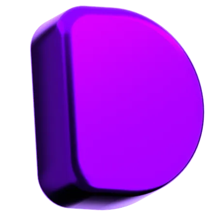 Forme abstraite en demi-cercle  3D Icon