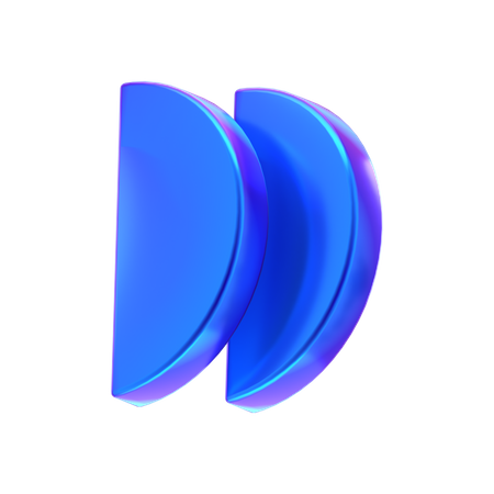 Forme abstraite en demi-cercle  3D Icon